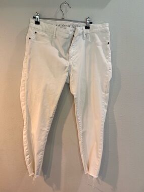 Articles Of Society White Skinny Jeans with Raw Hem